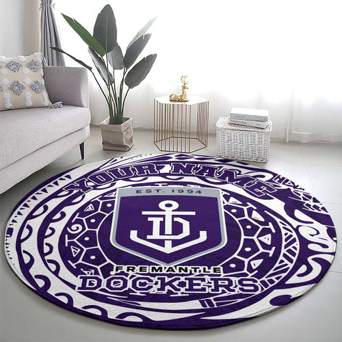 Personalized Fremantle Dockers Polynesian Round Carpet Tribal Chest and Sleeve Tattoo Heritage Warrior