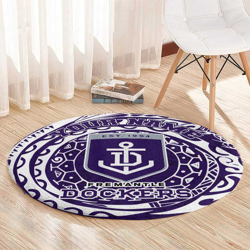 Personalized Fremantle Dockers Polynesian Round Carpet Tribal Chest and Sleeve Tattoo Heritage Warrior