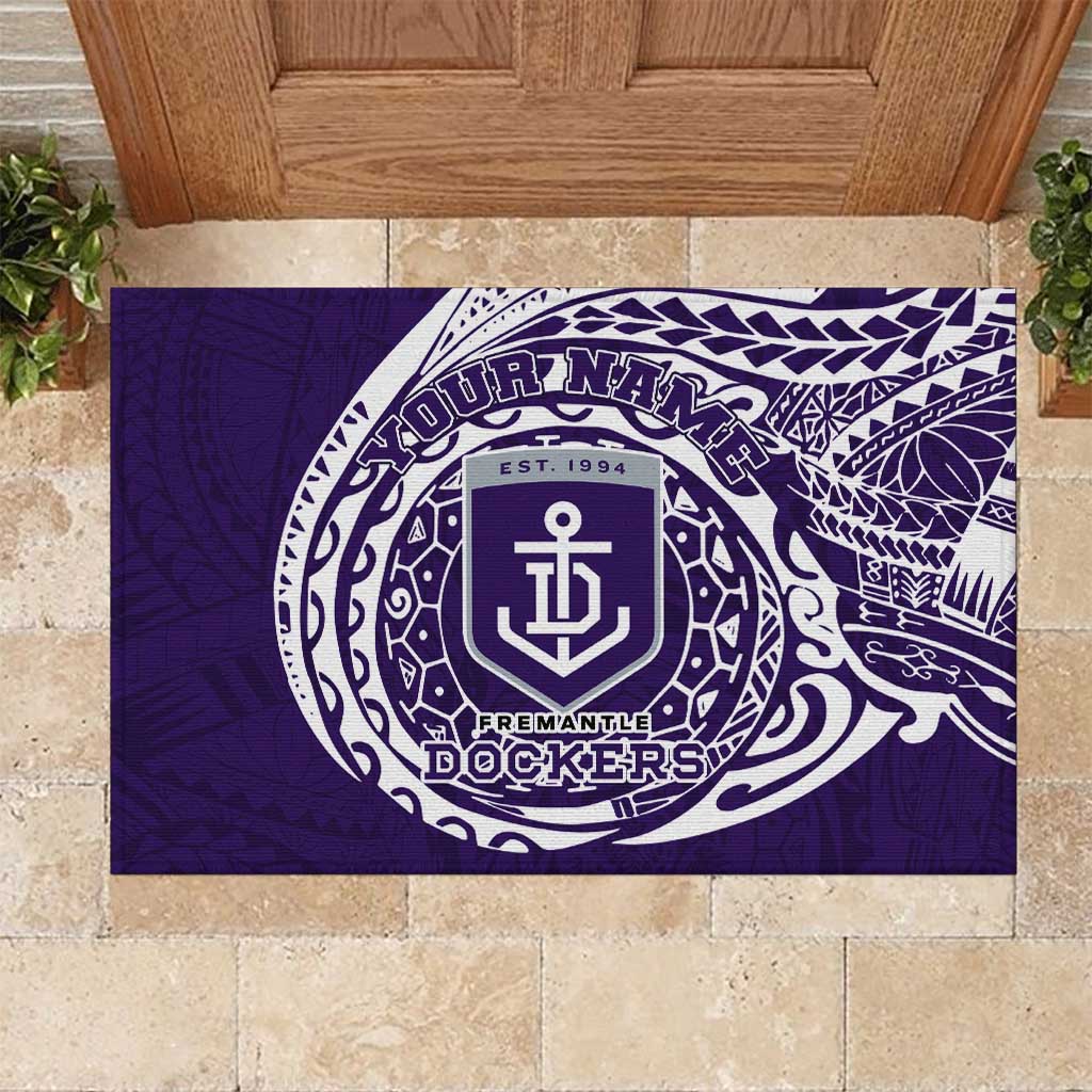 Personalized Fremantle Dockers Polynesian Rubber Doormat Tribal Chest and Sleeve Tattoo Heritage Warrior