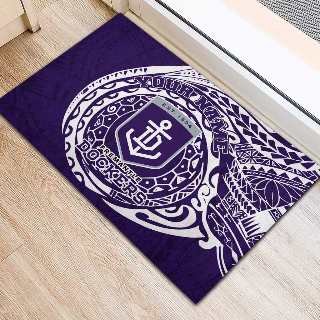 Personalized Fremantle Dockers Polynesian Rubber Doormat Tribal Chest and Sleeve Tattoo Heritage Warrior