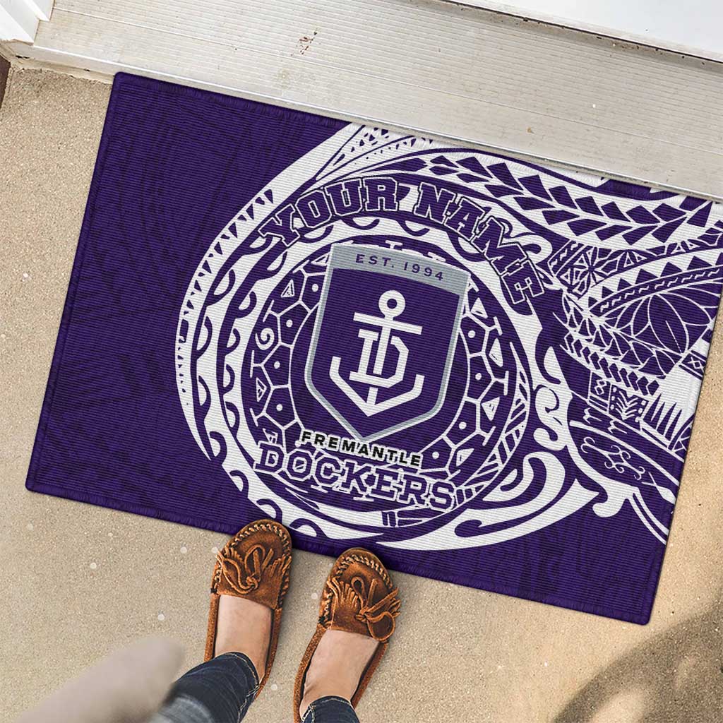 Personalized Fremantle Dockers Polynesian Rubber Doormat Tribal Chest and Sleeve Tattoo Heritage Warrior