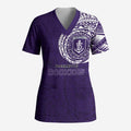 Personalized Fremantle Dockers Polynesian Scrub Top Tribal Chest and Sleeve Tattoo Heritage Warrior