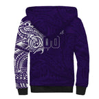 Personalized Fremantle Dockers Polynesian Sherpa Hoodie Tribal Chest and Sleeve Tattoo Heritage Warrior