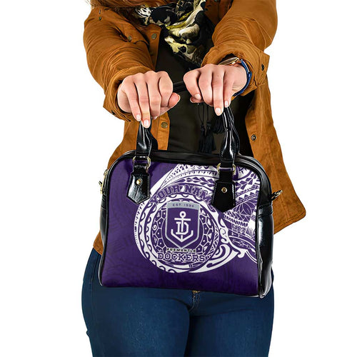 Personalized Fremantle Dockers Polynesian Shoulder Handbag Tribal Chest and Sleeve Tattoo Heritage Warrior
