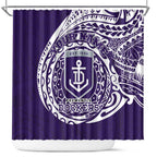 Personalized Fremantle Dockers Polynesian Shower Curtain Tribal Chest and Sleeve Tattoo Heritage Warrior