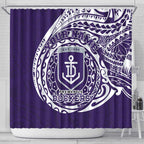 Personalized Fremantle Dockers Polynesian Shower Curtain Tribal Chest and Sleeve Tattoo Heritage Warrior