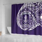 Personalized Fremantle Dockers Polynesian Shower Curtain Tribal Chest and Sleeve Tattoo Heritage Warrior