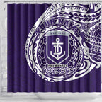 Personalized Fremantle Dockers Polynesian Shower Curtain Tribal Chest and Sleeve Tattoo Heritage Warrior
