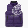 Personalized Fremantle Dockers Polynesian Sleeveless Puffer Jacket Tribal Chest and Sleeve Tattoo Heritage Warrior
