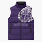 Personalized Fremantle Dockers Polynesian Sleeveless Puffer Jacket Tribal Chest and Sleeve Tattoo Heritage Warrior