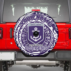 Personalized Fremantle Dockers Polynesian Spare Tire Cover Tribal Chest and Sleeve Tattoo Heritage Warrior