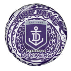Personalized Fremantle Dockers Polynesian Spare Tire Cover Tribal Chest and Sleeve Tattoo Heritage Warrior