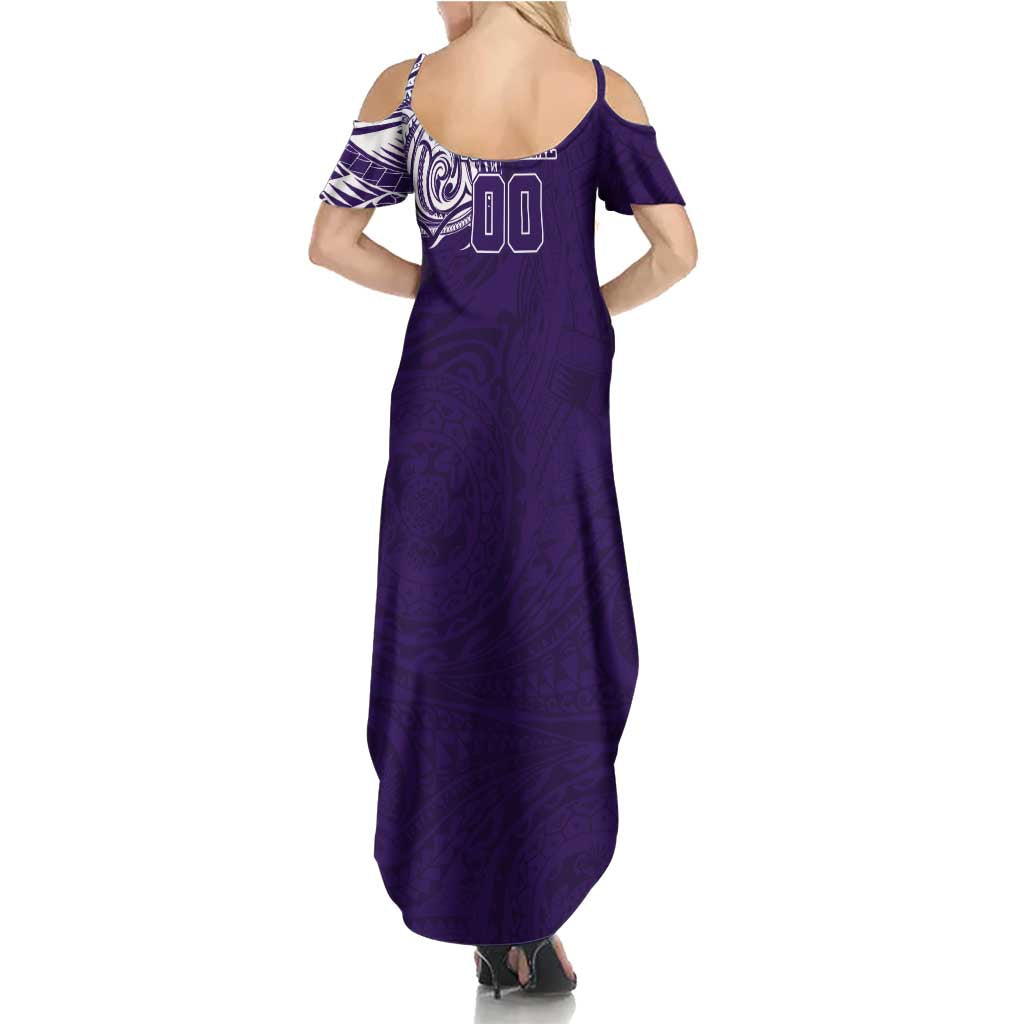 Personalized Fremantle Dockers Polynesian Summer Maxi Dress Tribal Chest and Sleeve Tattoo Heritage Warrior