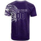 Personalized Fremantle Dockers Polynesian T Shirt Tribal Chest and Sleeve Tattoo Heritage Warrior