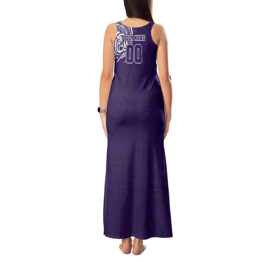 Personalized Fremantle Dockers Polynesian Tank Maxi Dress Tribal Chest and Sleeve Tattoo Heritage Warrior