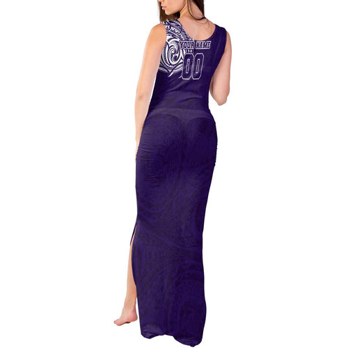 Personalized Fremantle Dockers Polynesian Tank Maxi Dress Tribal Chest and Sleeve Tattoo Heritage Warrior
