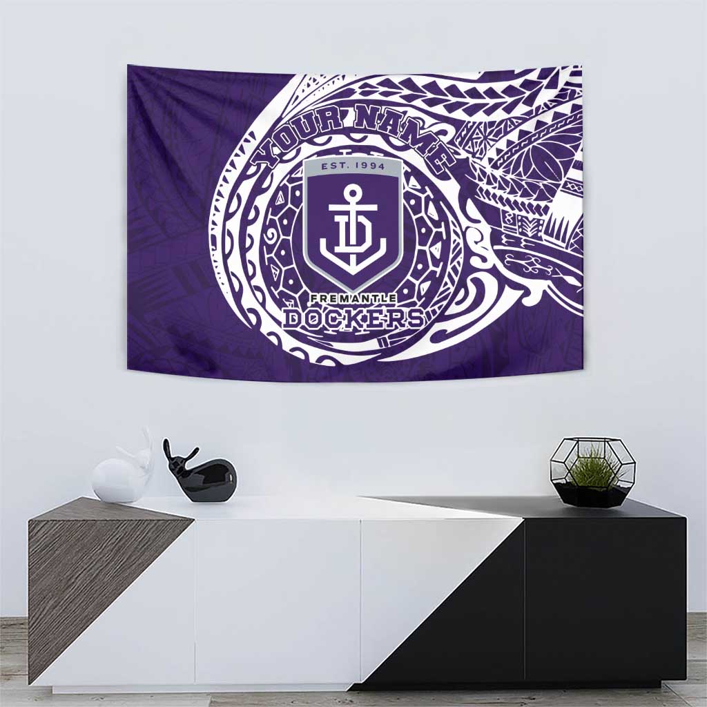 Personalized Fremantle Dockers Polynesian Tapestry Tribal Chest and Sleeve Tattoo Heritage Warrior