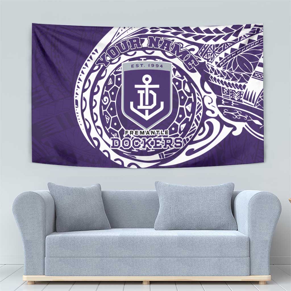 Personalized Fremantle Dockers Polynesian Tapestry Tribal Chest and Sleeve Tattoo Heritage Warrior