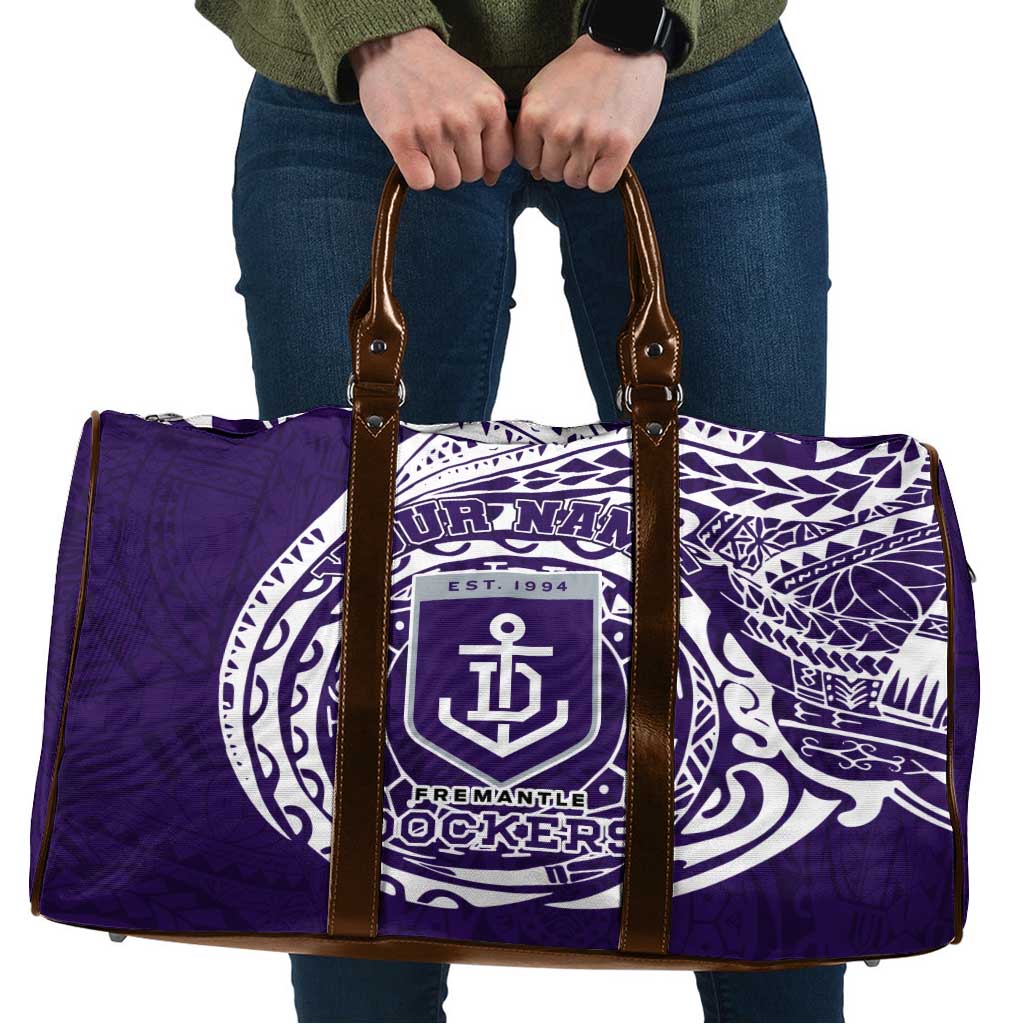 Personalized Fremantle Dockers Polynesian Travel Bag Tribal Chest and Sleeve Tattoo Heritage Warrior