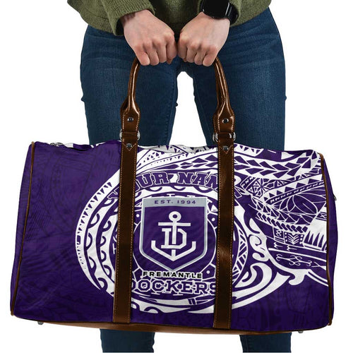 Personalized Fremantle Dockers Polynesian Travel Bag Tribal Chest and Sleeve Tattoo Heritage Warrior
