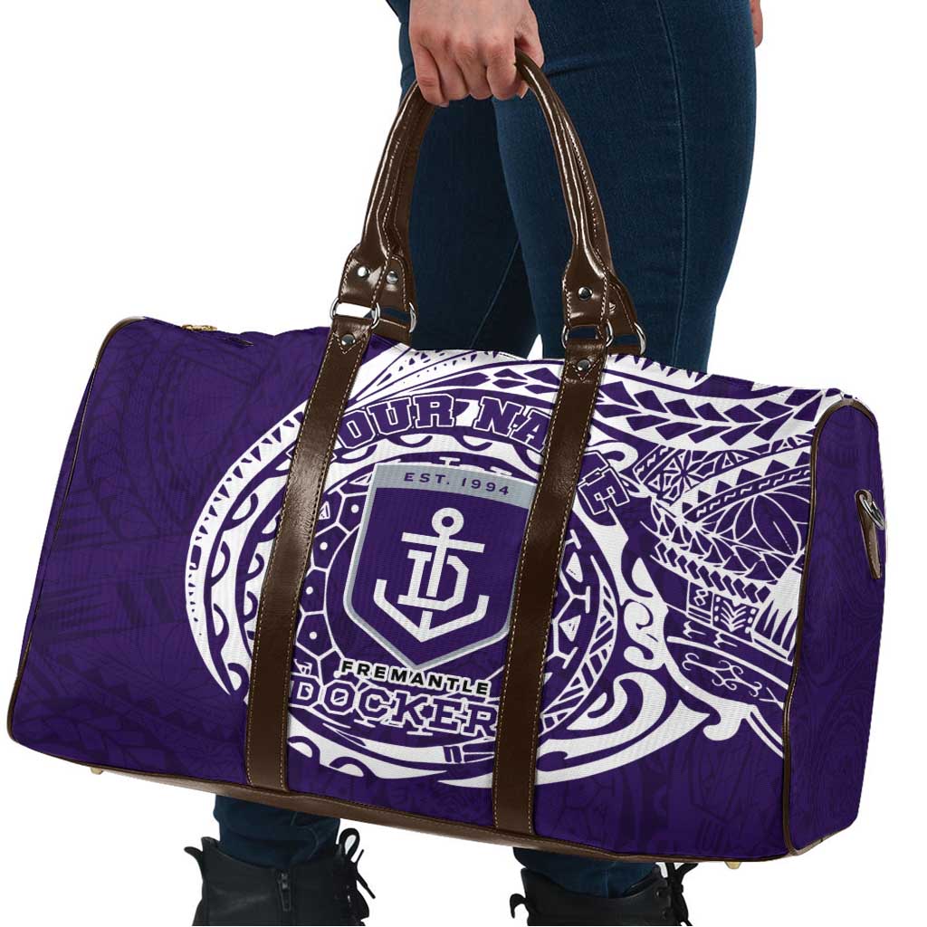 Personalized Fremantle Dockers Polynesian Travel Bag Tribal Chest and Sleeve Tattoo Heritage Warrior