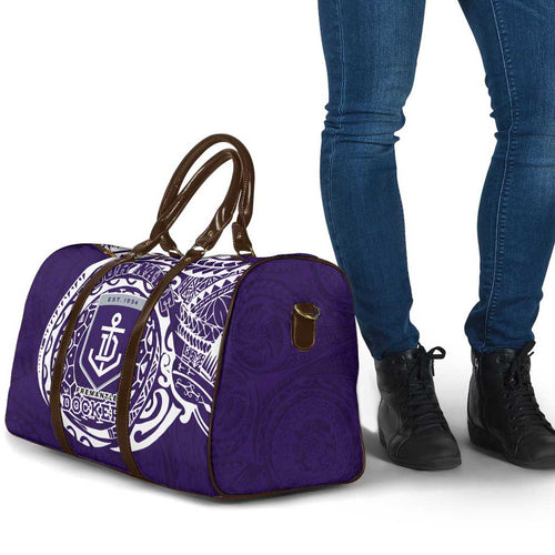 Personalized Fremantle Dockers Polynesian Travel Bag Tribal Chest and Sleeve Tattoo Heritage Warrior