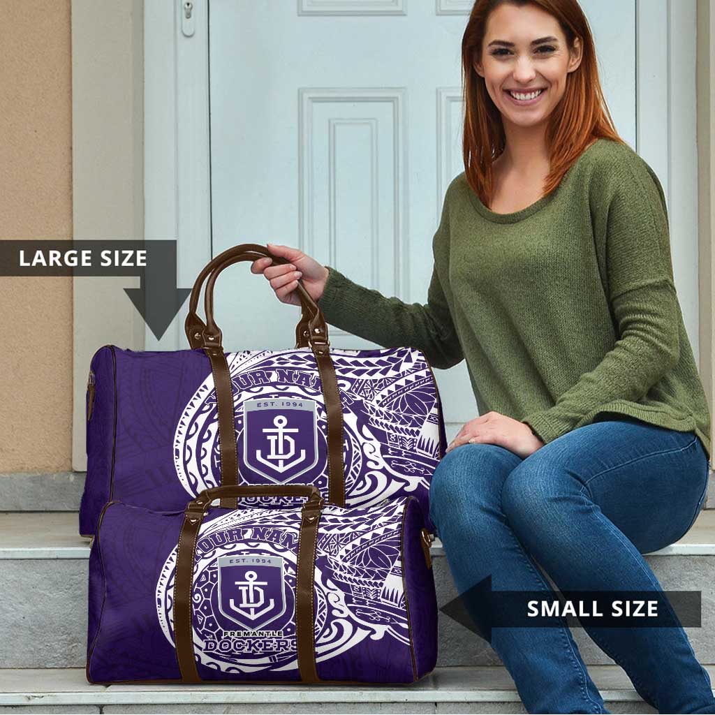 Personalized Fremantle Dockers Polynesian Travel Bag Tribal Chest and Sleeve Tattoo Heritage Warrior