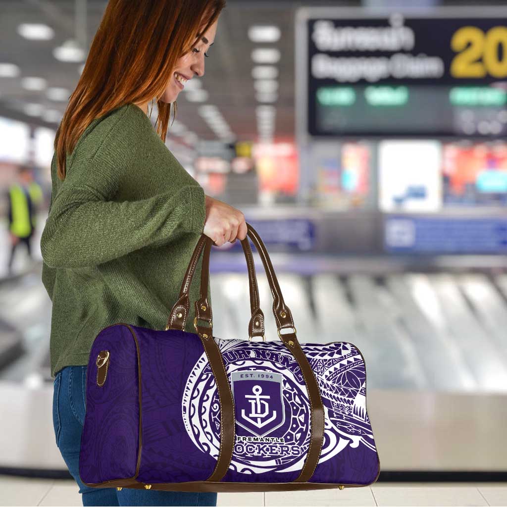 Personalized Fremantle Dockers Polynesian Travel Bag Tribal Chest and Sleeve Tattoo Heritage Warrior