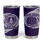Personalized Fremantle Dockers Polynesian Tumbler Cup Tribal Chest and Sleeve Tattoo Heritage Warrior