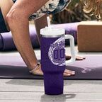 Personalized Fremantle Dockers Polynesian Tumbler With Handle Tribal Chest and Sleeve Tattoo Heritage Warrior