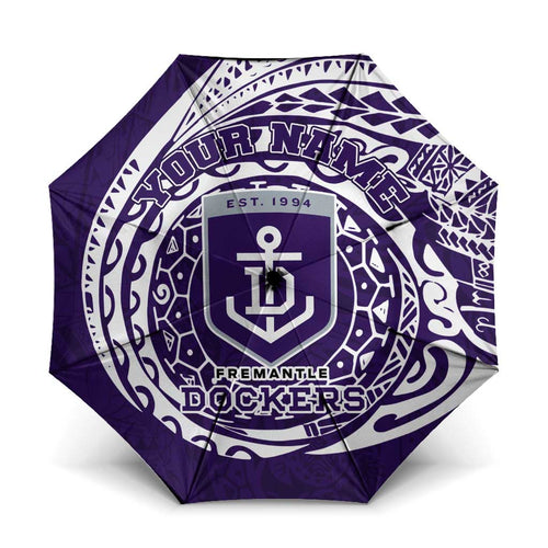 Personalized Fremantle Dockers Polynesian Umbrella Tribal Chest and Sleeve Tattoo Heritage Warrior