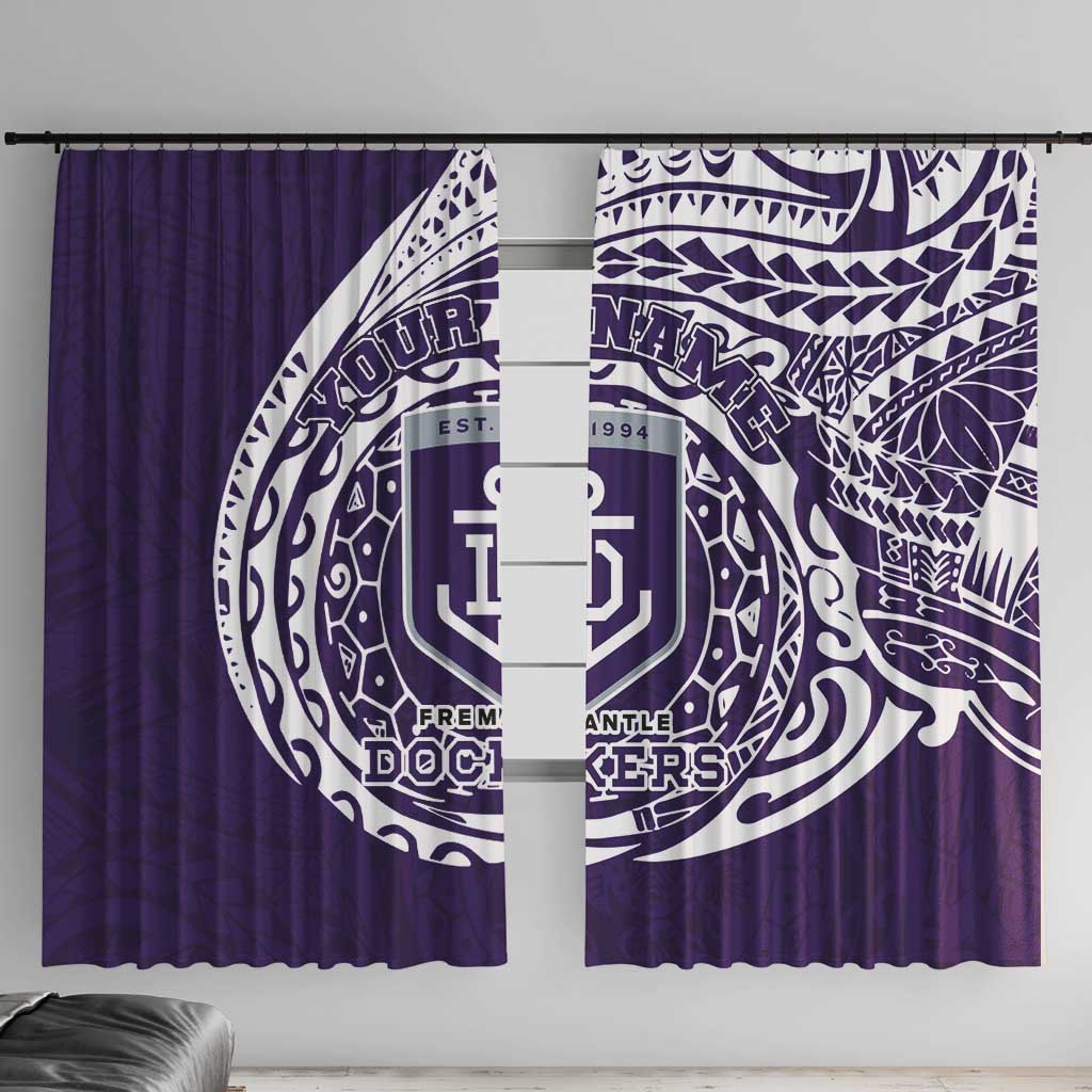Personalized Fremantle Dockers Polynesian Window Curtain Tribal Chest and Sleeve Tattoo Heritage Warrior