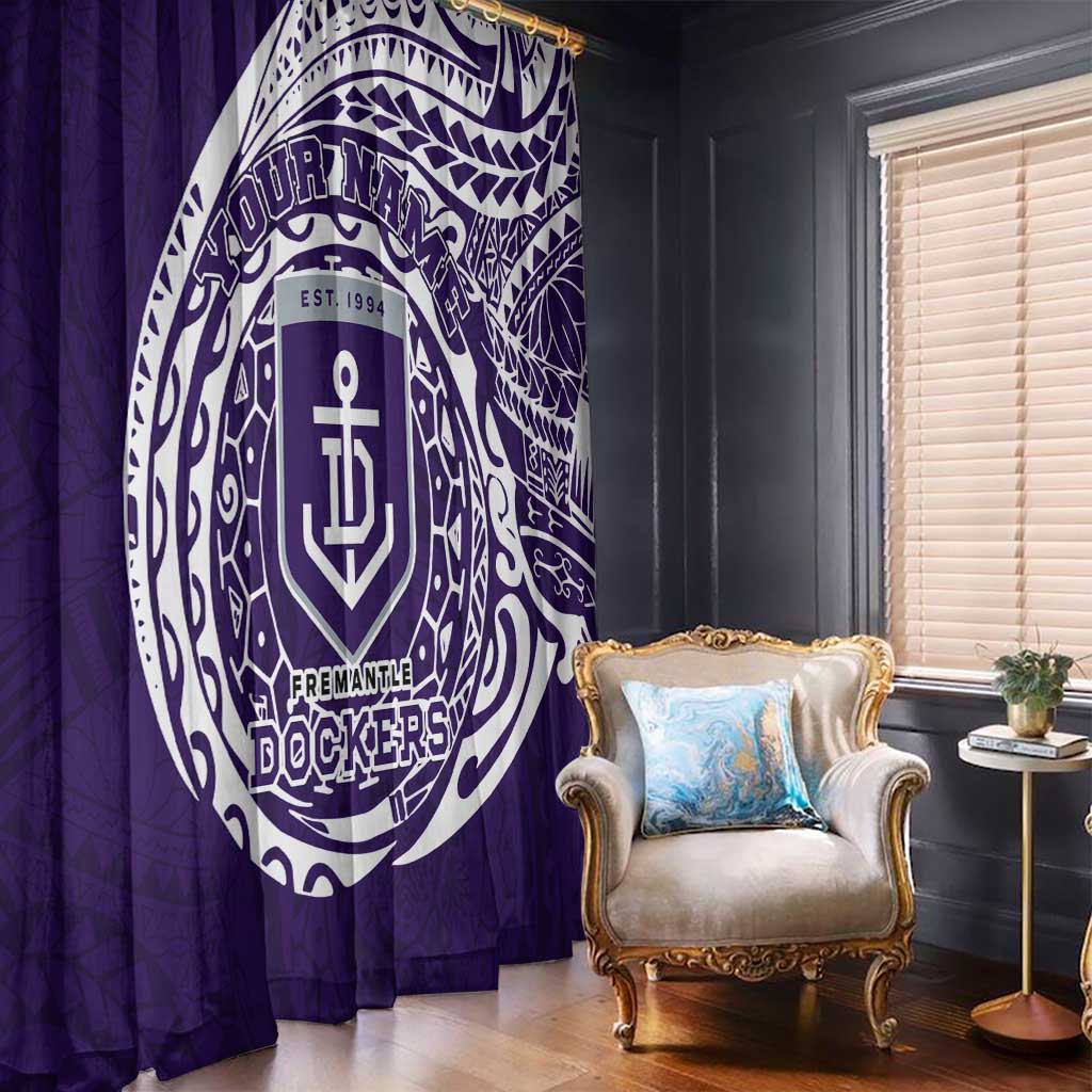 Personalized Fremantle Dockers Polynesian Window Curtain Tribal Chest and Sleeve Tattoo Heritage Warrior