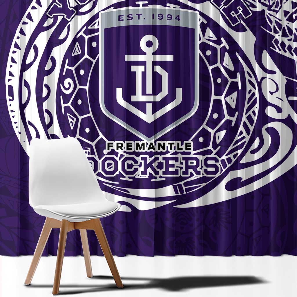 Personalized Fremantle Dockers Polynesian Window Curtain Tribal Chest and Sleeve Tattoo Heritage Warrior