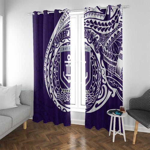 Personalized Fremantle Dockers Polynesian Window Curtain Tribal Chest and Sleeve Tattoo Heritage Warrior