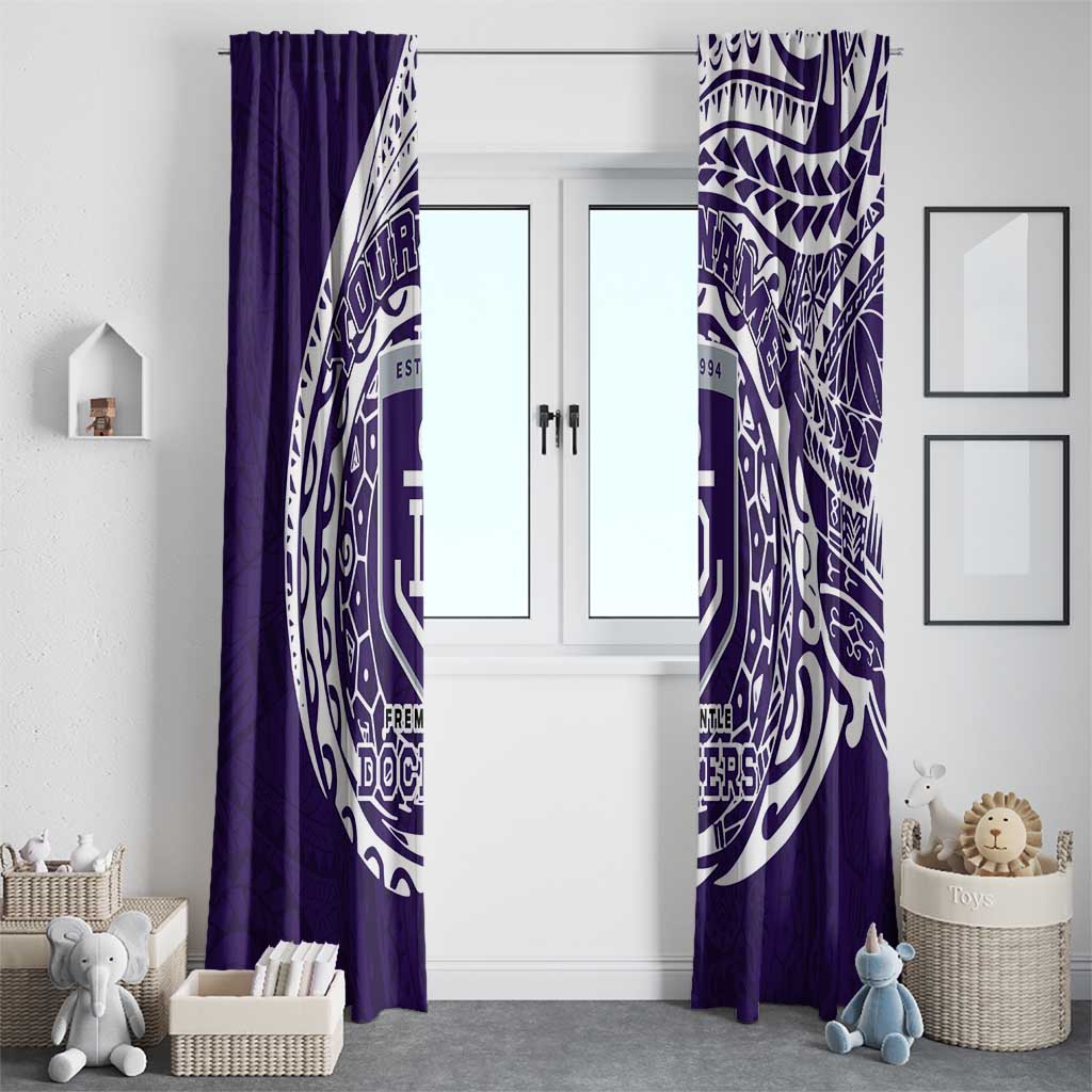 Personalized Fremantle Dockers Polynesian Window Curtain Tribal Chest and Sleeve Tattoo Heritage Warrior