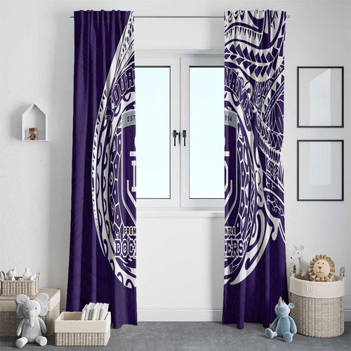 Personalized Fremantle Dockers Polynesian Window Curtain Tribal Chest and Sleeve Tattoo Heritage Warrior