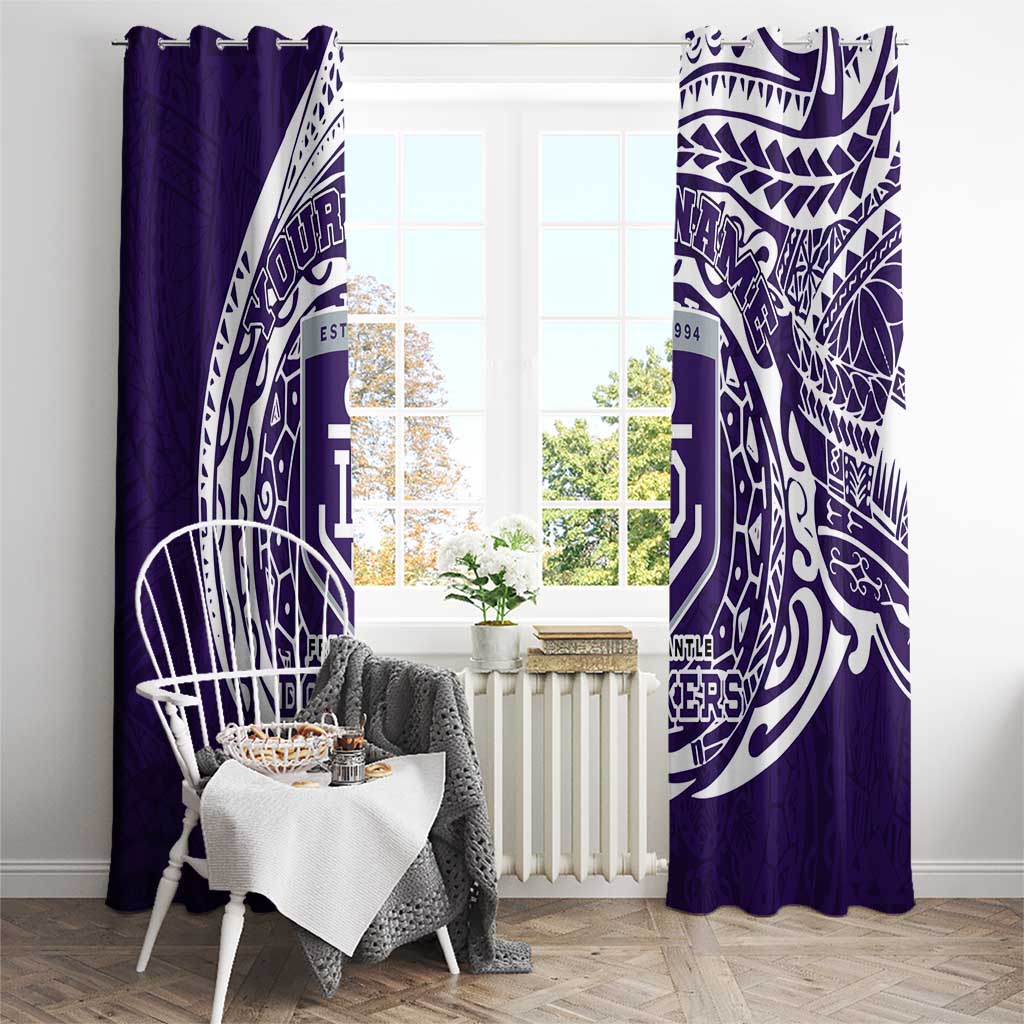 Personalized Fremantle Dockers Polynesian Window Curtain Tribal Chest and Sleeve Tattoo Heritage Warrior