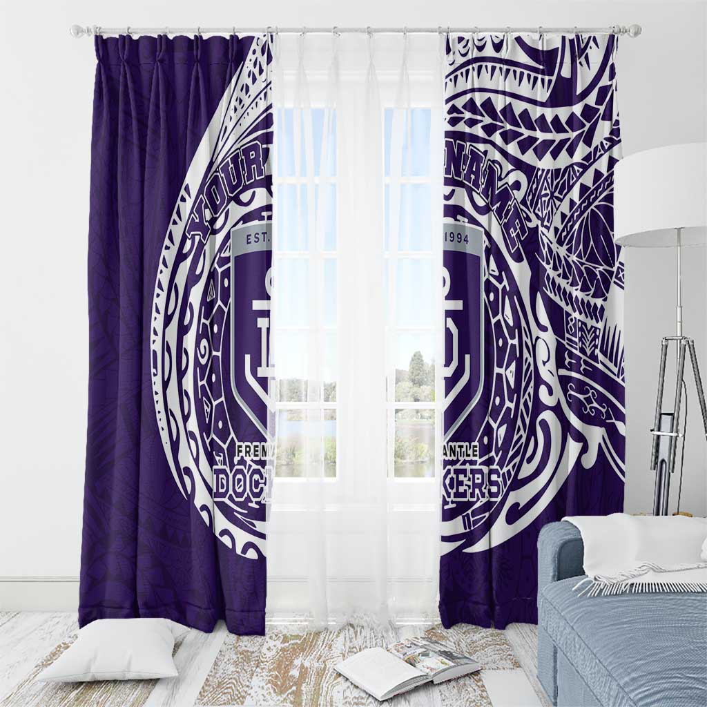 Personalized Fremantle Dockers Polynesian Window Curtain Tribal Chest and Sleeve Tattoo Heritage Warrior