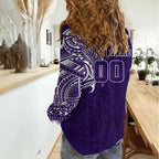 Personalized Fremantle Dockers Polynesian Women Casual Shirt Tribal Chest and Sleeve Tattoo Heritage Warrior