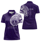 Personalized Fremantle Dockers Polynesian Women Polo Shirt Tribal Chest and Sleeve Tattoo Heritage Warrior