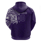 Personalized Fremantle Dockers Polynesian Zip Hoodie Tribal Chest and Sleeve Tattoo Heritage Warrior