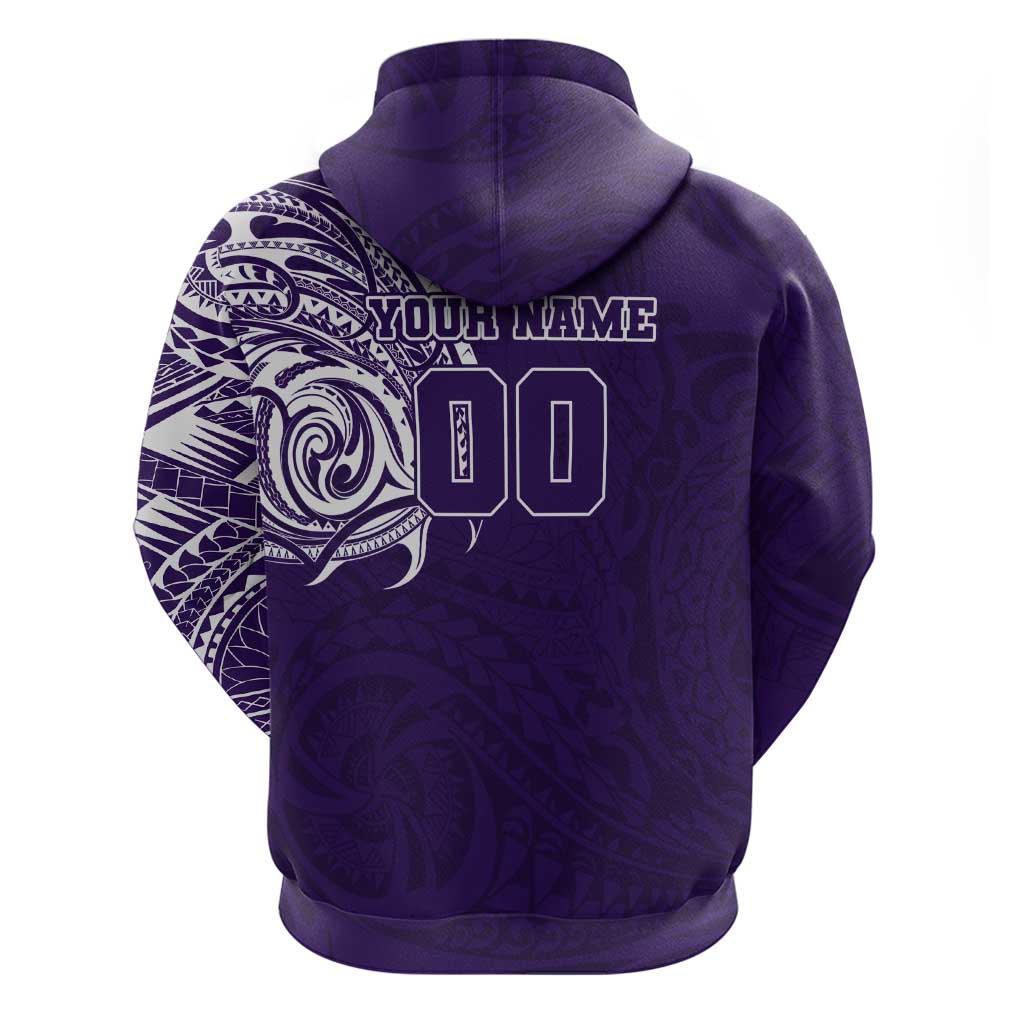 Personalized Fremantle Dockers Polynesian Zip Hoodie Tribal Chest and Sleeve Tattoo Heritage Warrior