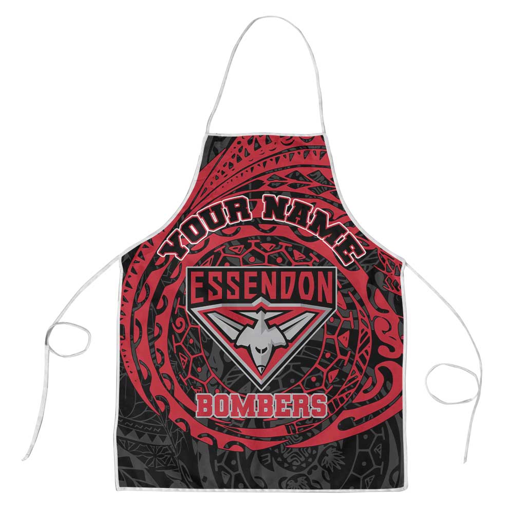 Personalized Essendon Bombers Polynesian Apron Tribal Chest and Sleeve Tattoo Heritage Warrior