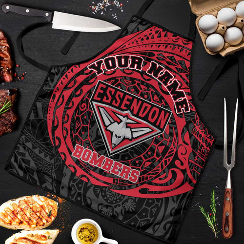 Personalized Essendon Bombers Polynesian Apron Tribal Chest and Sleeve Tattoo Heritage Warrior