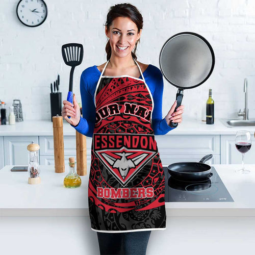 Personalized Essendon Bombers Polynesian Apron Tribal Chest and Sleeve Tattoo Heritage Warrior