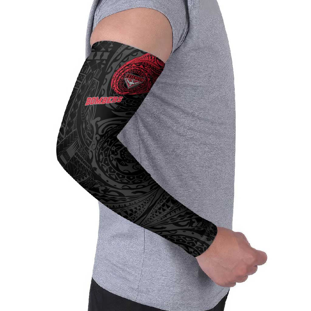 Personalized Essendon Bombers Polynesian Arm Sleeves Tribal Chest and Sleeve Tattoo Heritage Warrior