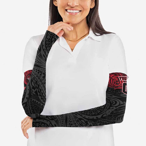 Personalized Essendon Bombers Polynesian Arm Sleeves Tribal Chest and Sleeve Tattoo Heritage Warrior