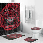 Personalized Essendon Bombers Polynesian Bathroom Set Tribal Chest and Sleeve Tattoo Heritage Warrior