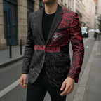Personalized Essendon Bombers Polynesian Blazer Tribal Chest and Sleeve Tattoo Heritage Warrior